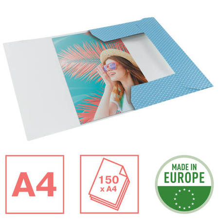 TECZKA Z GUMKĄ A4 ESSELTE COLOUR'BREEZE 628492 NIEBIESKI KARTON