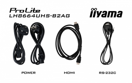 IIYAMA MONITOR 86 CALI LH8664UHS-B2AG,24/7,IPS,ANDROID.11,4K,3XHDMI,RJ45, 2XUSB,WIFI