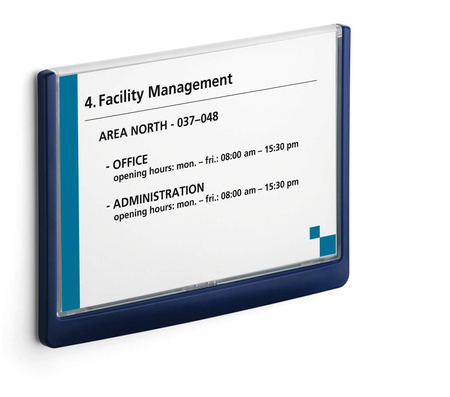 TABLICZKA INFORMACYJNA POZIOMA A5 DURABLE CLICK SIGN 486607 GRANATOWA
