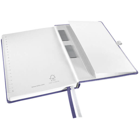 NOTATNIK A5 LEITZ STYLE 44860069 TYTANOWY BŁĘKIT W KRATKĘ TWARDA OPRAWA 80 KARTEK