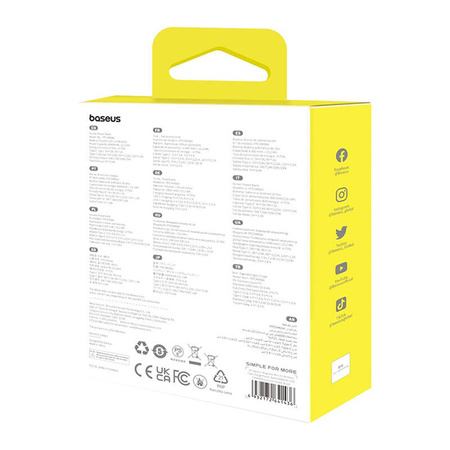 MINI BEZPRZEWODOWY POWERBANK BASEUS 20W (CZARNY)