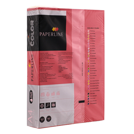 PAPIER KSERO KOLOR A4 PAPERLINE CZERWONY INTENSYWNY 80G 500 ARK