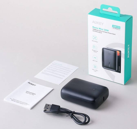 AUKEY PB-N83S MINI ULTRASZYBKI POWER BANK 10000 MAH | 22.5W | 2XUSB | QUICK CHARGE 3.0 | POWER DELIVERY PD 3.0 | FAST CHARGE | PASS-THROUGH CHARGING