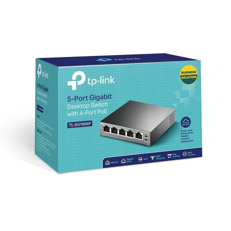 TP-LINK PRZEŁĄCZNIK SG1005P 5 X GE (4 X POE)