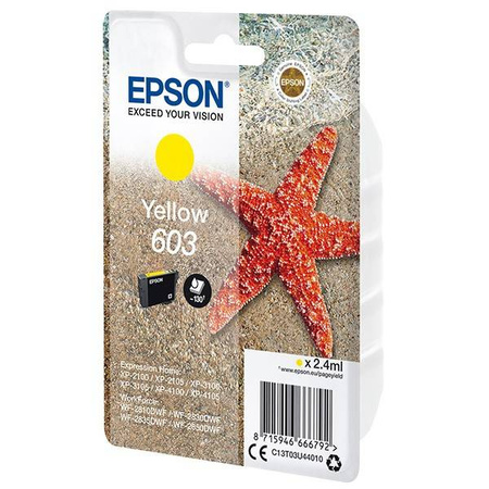 EPSON ORYGINALNY INK / TUSZ C13T03U44010, YELLOW, 2.4ML, EPSON EXPRESSION HOME XP-2100, 2105, 3100, 3105 WF-2310