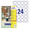 ETYKIETY SAMOPRZYLEPNE 40MM KÓŁKA DO ZAZNACZANIA AVERY ZWECKFORM TRWAŁE L3415-100 BIAŁE 100ARK*24SZT