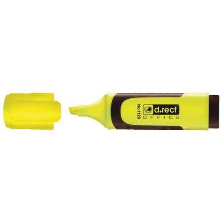 ZAKREŚLACZ D.RECT 1129 ŻÓŁTY GUMOWY UCHWYT 2-5MM