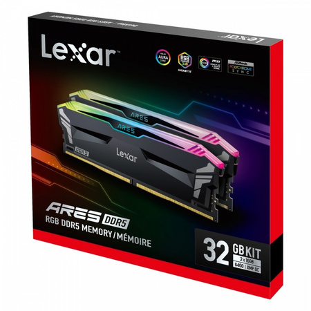 LEXAR PAMIĘĆ DDR5 ARES RGB GAMING 32GB(2*16GB)/6400 CZARNA