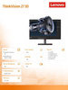 LENOVO MONITOR THINKVISION 3D 27 CALI WLED 63F1UAT3EU