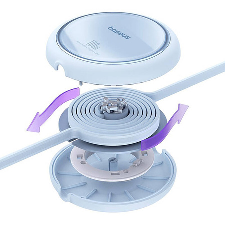 KABEL USB-C DO USB-C BASEUS FREE2DRAW, PD, 100W, 1M (NIEBIESKI)