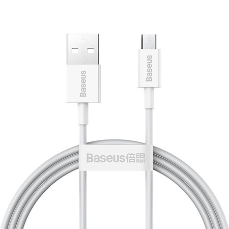 KABEL USB DO MICRO USB BASEUS SUPERIOR SERIES, 2A, 1M (BIAŁY)