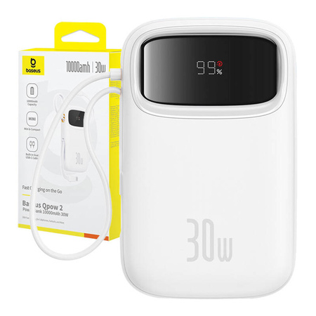POWERBANK BASEUS QPOW 2 10000MAH 30W (BIAŁY)