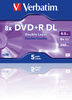 PŁYTA DVD+R 8,5GB 8X VERBATIM DATALIFE PLUS 43541 JEWEL 5 SZT.