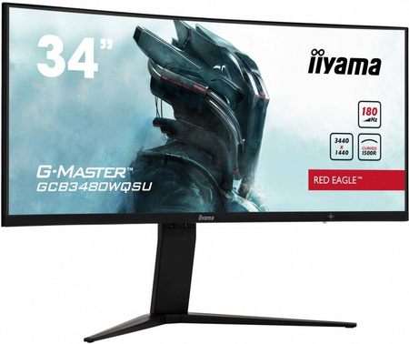 IIYAMA MONITOR 34 CALE GCB34801WQSU-B1 VA,UWQHD,180HZ,0.4MS,1500R(CURVED), 2XHDMI,2XDP,2XUSB 3.2,2X3W,HDR400,HAS(110MM),VESA(100X100MM)