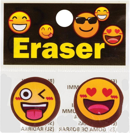 GUMKA DO ŚCIERANIA SYNTETYCZNA CENTRUM EMOJIDEX 87009 DŁ. 25MM 2SZT