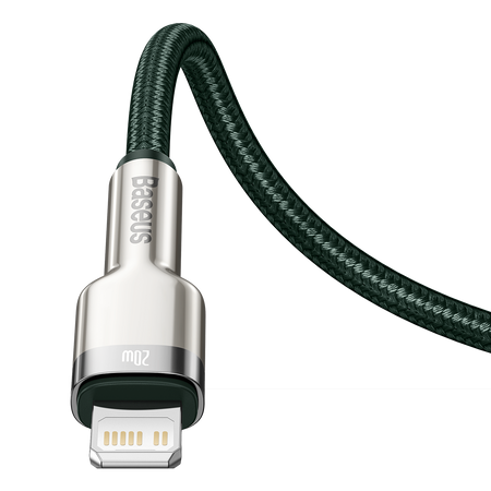 Kabel USB-C do Lightning Baseus Cafule, PD, 20W, 1m (zielony)