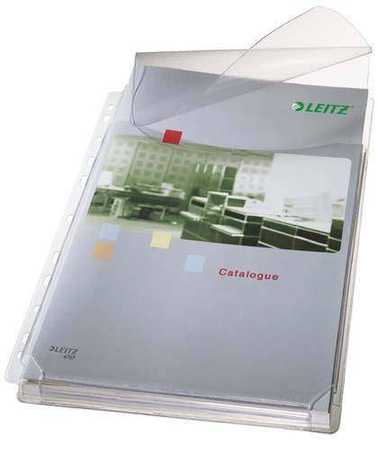 Koszulki groszkowe A4 LEITZ z klapką 47573003 170mic 5szt