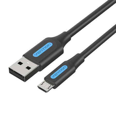 KABEL USB 2.0 A DO MICRO USB VENTION COLBC 3A 0,25M CZARNY
