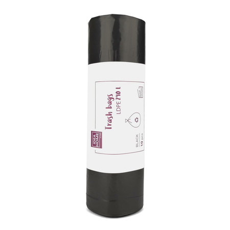 WORKI NA ŚMIECI LDPE CZARNE 240L 10SZT