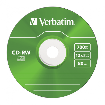 PŁYTA CD-RW 700MB 12X VERBATIM DATALIFE PLUS 43167 SLIM 5 SZT.