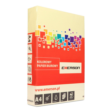 PAPIER KSERO KOLOR A4 EMERSON KANARKOWY 80G 500 ARK