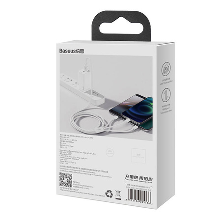 KABEL SZYBKIEGO ŁADOWANIA  BASEUS SUPERIOR DATA USB DO M+L+C 3.5A 1M(WHITE)