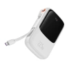 Powerbank Baseus Qpow Pro z kablem USB-C, USB-C, USB, 10000mAh, 22.5W (biały)