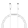 KABEL USB-C DO USB-C BASEUS SUPERIOR SERIES, 100W, 1M (BIAŁY)