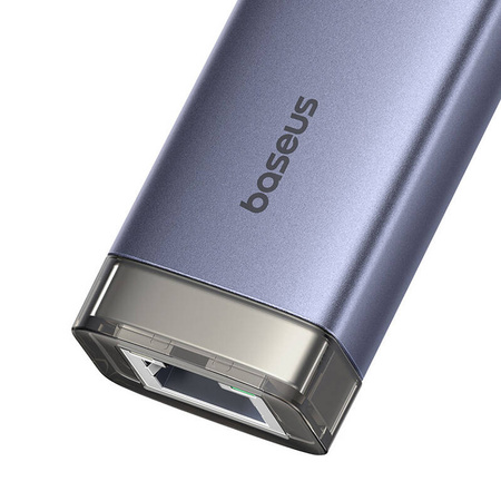 HUB 4W1 BASEUS ULTRAJOY USB-A&USB-C DO 3XUSB3.0+USB-C+RJ45 (SZARY)