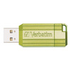 VERBATIM USB FLASH DISK, USB 2.0, 32GB, STORE,N,GO PINSTRIPE, ZIELONY, 49958, DO ARCHIWIZACJI DANYCH
