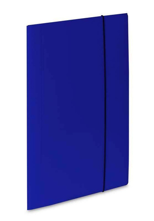 Teczka z gumką A4 VAUPE SOFT 302/03 niebieska tektura powlekana PP