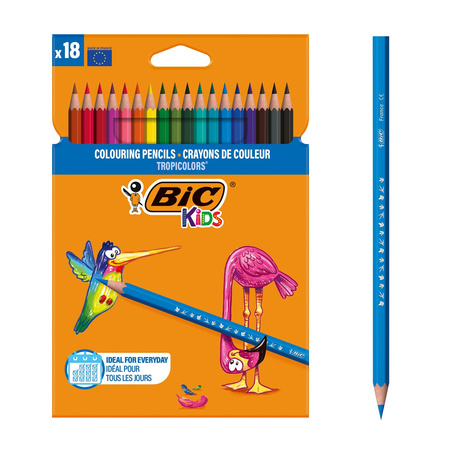 KREDKI OŁÓWKOWE BIC KIDS TROPICOLORS 9375173 MIX*18