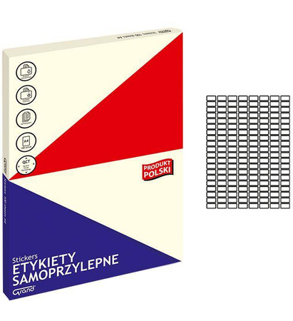 ETYKIETY SAMOPRZYLEPNE 22X12MM GRAND 150-1061 BIAŁE 100ARK*160SZT