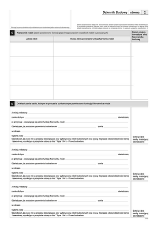 DZIENNIK BUDOWY A4 MICHALCZYK I PROKOP 40 STRON