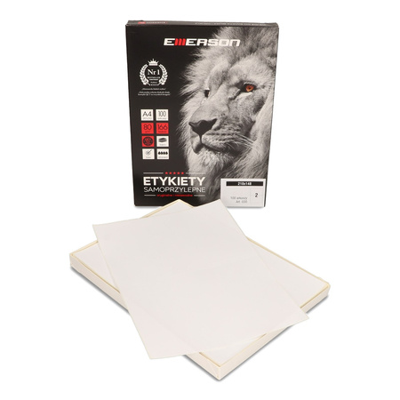ETYKIETY SAMOPRZYLEPNE 210X148MM EMERSON 030 QCT BIAŁE 100ARK*2SZT