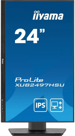 IIYAMA MONITOR 24 CALE XUB2497HSU-B1 IPS.HDMI.DP.2X2W.2XUSB(2.0).HAS(150MM). 250CD.1MS.100HZ