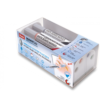 MARKER SUCHOŚCIERALNY PENTEL MAXFILO MWL5S-4N MIX*4 OKRĄGŁA 4SZT