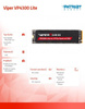 PATRIOT DYSK SSD 4TB VIPER VP4300 LITE 7400/6000 M.2 PCIE GEN4X4 NVME 2.0 PS5