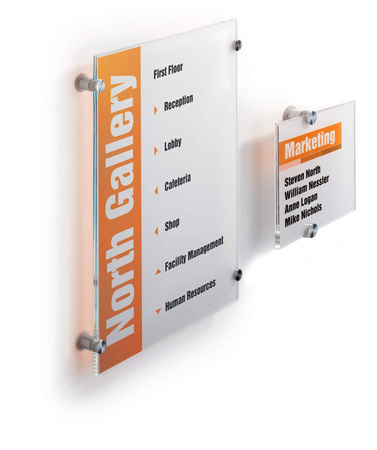 TABLICZKA INFORMACYJNA 148X148MM DURABLE CRYSTAL SIGN 482219 PRZEZROCZYSTA