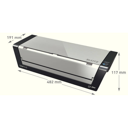 LAMINATOR A3 LEITZ ILAM TOUCH TURBO PRO 75190000 SREBRNY