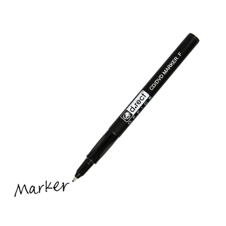 MARKER CD/DVD D.RECT CZARNY 0.7MM