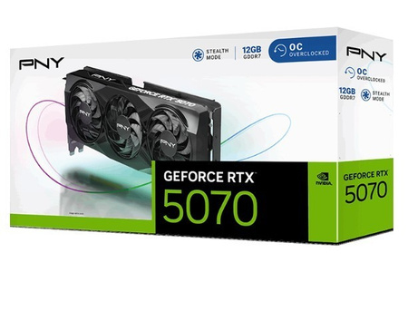 PNY Karta graficzna GeForce RTX5070 OC 3F 12GB 192-bit 672GB/s