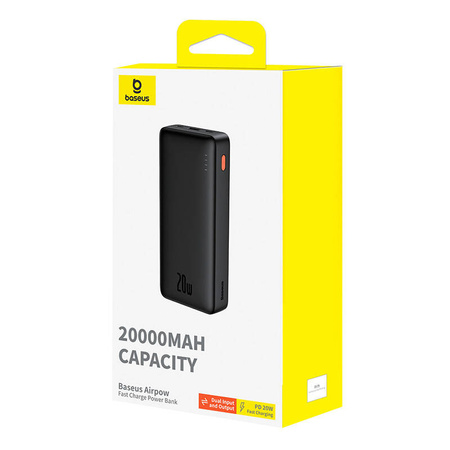 POWERBANK BASEUS AIRPOW 20000MAH 20W (CZARNY)