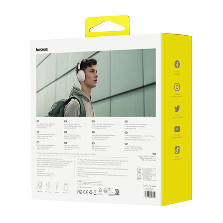 SŁUCHAWKI BEZPRZEWODOWE BASEUS BASS 30 MAX (BIAŁY)