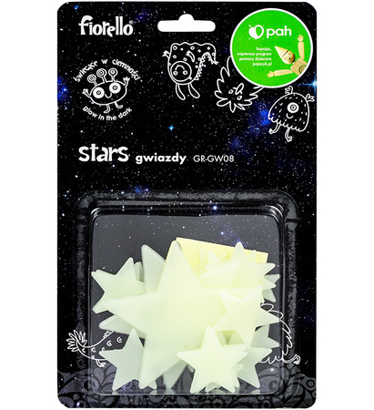 OZDOBY FLUORESCENCYJNE FIORELLO GR-GW08 GWIAZDKI 170-2804 24 SZT