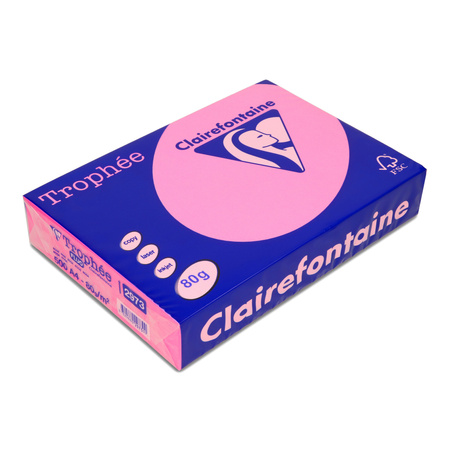 PAPIER KSERO KOLOR A4 TROPHEE RÓŻOWY FLUORESCENCYJNY 80G 500 ARK