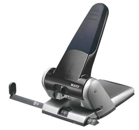 Dziurkacz z ogranicznikiem aluminiowy LEITZ 5180 51800095 czarny 65 kart