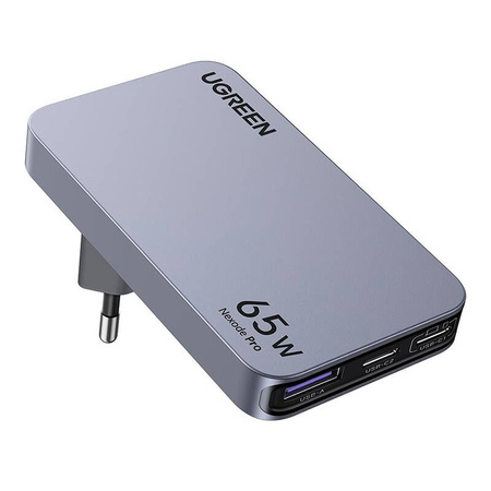 PŁASKA ŁADOWARKA SIECIOWA UGREEN NEXODE PRO 65W, GAN, 2X USB-C + USB
