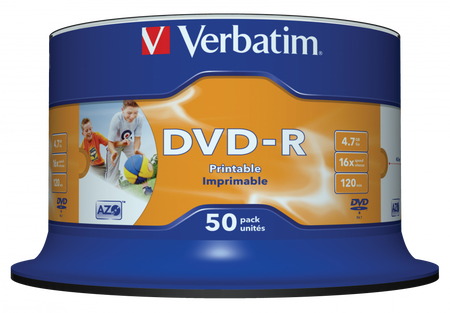 PŁYTA DVD-R 4,7GB 16X VERBATIM DATALIFE PLUS 43533 CAKE 50 SZT.