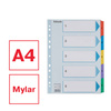 PRZEKŁADKI 1-5 A4 ESSELTE MYLAR 100160 MIX KARTON 160G